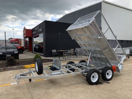 Galvanised Hydraulic Tipper Trailer tipping up
