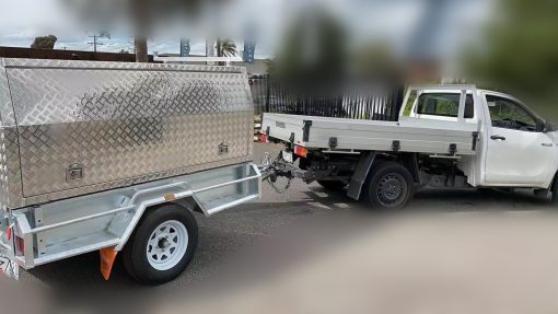truck towing tradesman trailer