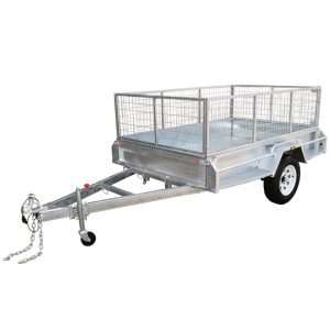 single full step box trailer