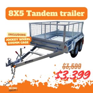 8x5 Tandem Trailer