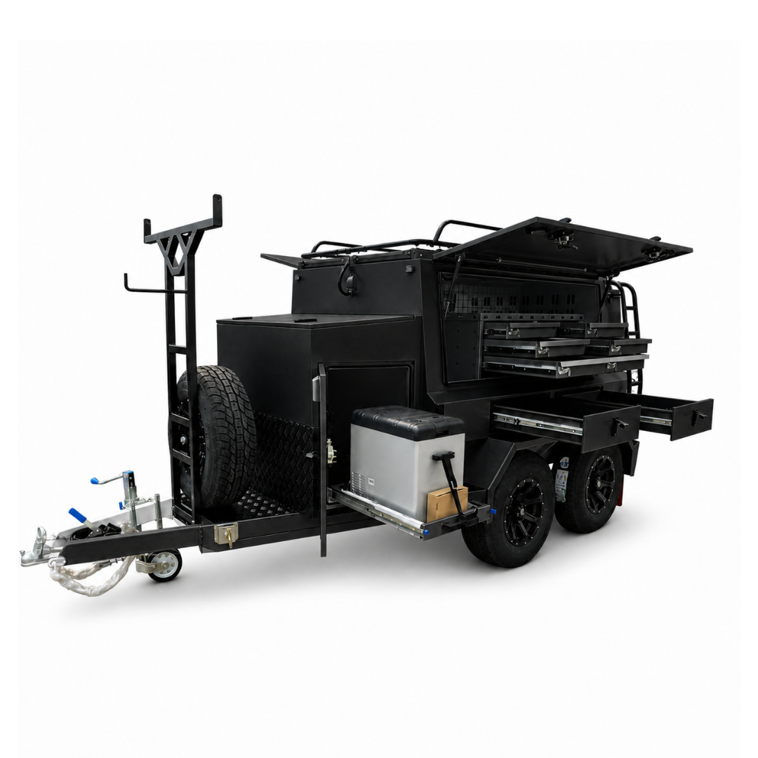 8x5 Trailer for Tools with Drawer – Black