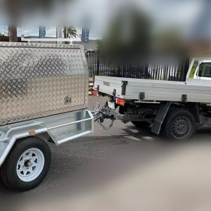 truck towing tradesman trailer